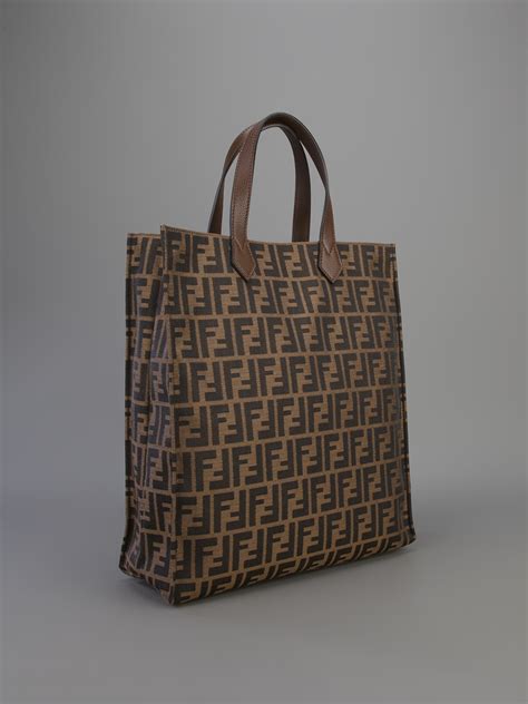 fendi shopping bag tote|fendi zucca shopper tote.